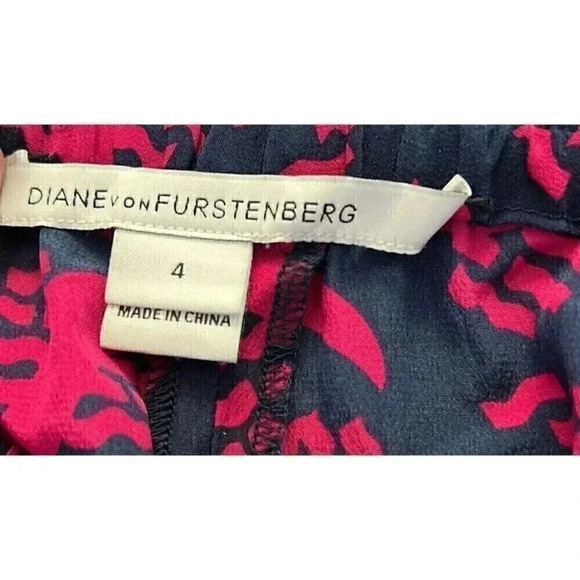 Diane Von Furstenberg Bennett Two Silk Pants Womens Size 4 Drawstring Pockets - Picture 9 of 12